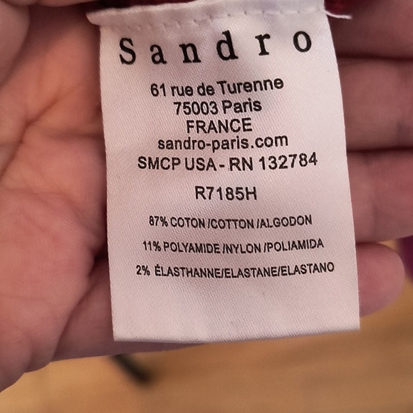 Sandro Midi dress. Size large. Beautifully Braided Red Midi Dress. - Picture 3 of 6
